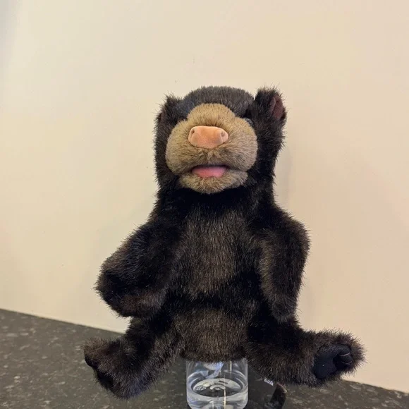 Baby Black Bear Hand Puppet by Folkmanis Puppets. Size 9” - Picture 4 of 12